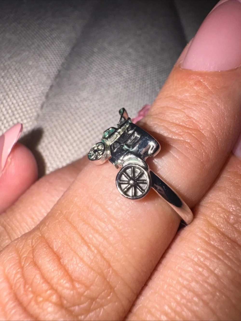 COACH Vintage Silver Tone Carriage/Chariot Ring - Picture 2 of 6